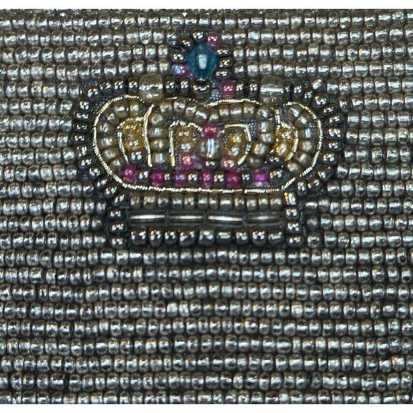 Mary Frances White Beaded Bow Clutch, Mini Elegant Formal Date Night - Picture 8 of 8